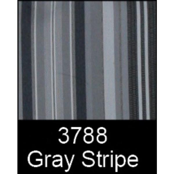 A & L Furniture A & L Furniture Full Chair Cushion Gray Stripe Cushion 1023-Gray Stripe