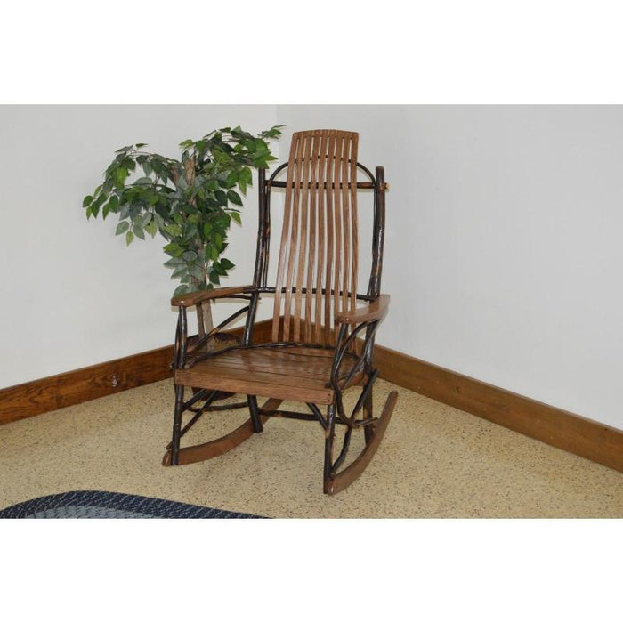 A & L Furniture A & L Furniture Hickory 9-Slat Rocking Chair Walnut Finish Rocking Chair 2022-Walnut Finish