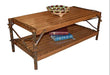 A & L Furniture A & L Furniture Hickory Coffee Table with Shelf Walnut Finish Coffee Table 2082-Walnut Finish
