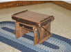 A & L Furniture A & L Furniture Hickory Gliding Ottoman Walnut Finish Ottoman 2122-Walnut Finish