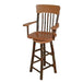 A & L Furniture A & L Furniture Hickory Panel Back Swivel Bar Chair Natural Finish Bar Chair 2601-Natural Finish