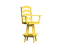 A & L Furniture A & L Furniture Ladderback Swivel Bar Chair w/ Arms Lemon Yellow Dining Chair 4123-LemonYellow