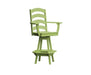 A & L Furniture A & L Furniture Ladderback Swivel Bar Chair w/ Arms Tropical Lime Dining Chair 4123-TropicalLime