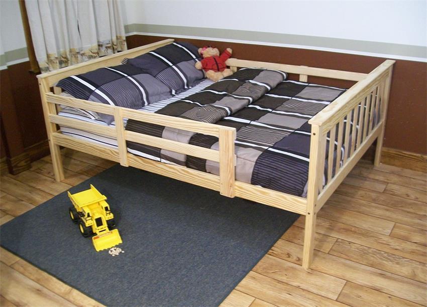 A & L Furniture A & L Furniture Mission Bed w/ Safety Rails Twin / Unfinished Bed 3120-Twin-Unfinished