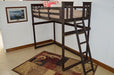 A & L Furniture A & L Furniture Mission Loft Bed w End Ladder Twin / Unfinished Bed 3320-Twin-Unfinished