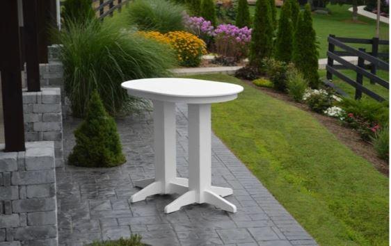 A & L Furniture A & L Furniture Oval Bar Table- Specify for FREE 2" Umbrella Hole Bar Table