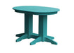 A & L Furniture A & L Furniture Oval Dining Table- Specify for FREE 2" Umbrella Hole 4 Inch / Aruba Blue Dining Table 4170-ArubaBlue