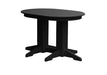 A & L Furniture A & L Furniture Oval Dining Table- Specify for FREE 2" Umbrella Hole 4 Inch / Black Dining Table 4170-Black