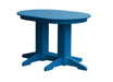 A & L Furniture A & L Furniture Oval Dining Table- Specify for FREE 2" Umbrella Hole 4 Inch / Blue Dining Table 4170-Blue