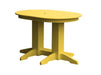 A & L Furniture A & L Furniture Oval Dining Table- Specify for FREE 2" Umbrella Hole 4 Inch / Lemon Yellow Dining Table 4170-LemonYellow