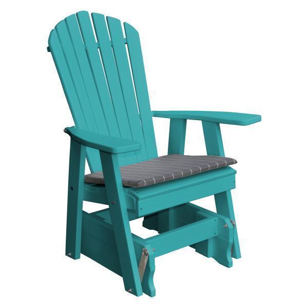 A & L Furniture A & L Furniture Poly Adirondack Gliding Chair Aruba Blue Glider 923-Aruba Blue