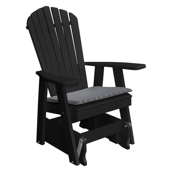 A & L Furniture A & L Furniture Poly Adirondack Gliding Chair Black Glider 923-Black