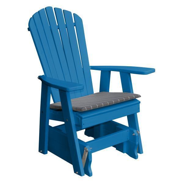 A & L Furniture A & L Furniture Poly Adirondack Gliding Chair Blue Glider 923-Blue