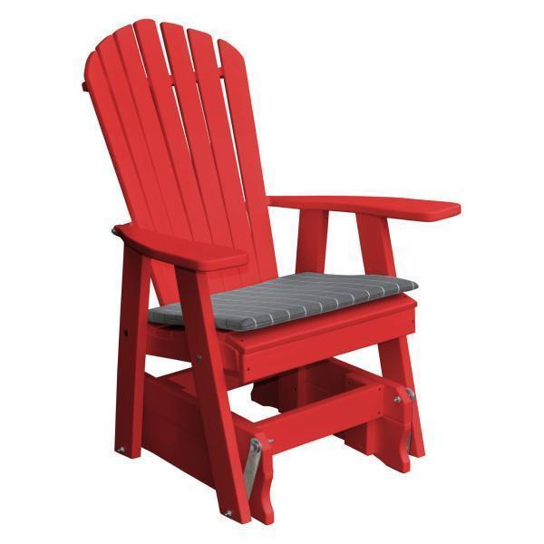 A & L Furniture A & L Furniture Poly Adirondack Gliding Chair Bright Red Glider 923-Bright Red