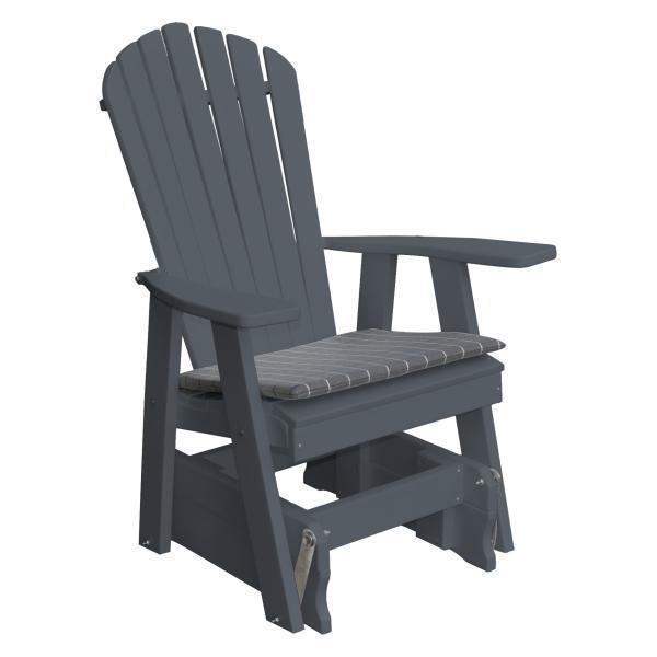 A & L Furniture A & L Furniture Poly Adirondack Gliding Chair Dark Gray Glider 923-Dark Gray