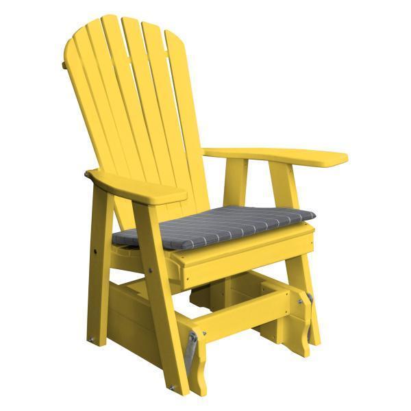 A & L Furniture A & L Furniture Poly Adirondack Gliding Chair Lemon Yellow Glider 923-Lemon Yellow