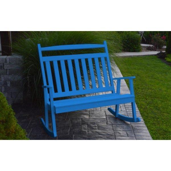 A & L Furniture A & L Furniture Poly Classic Double Rocker Blue Rocker 891-Blue