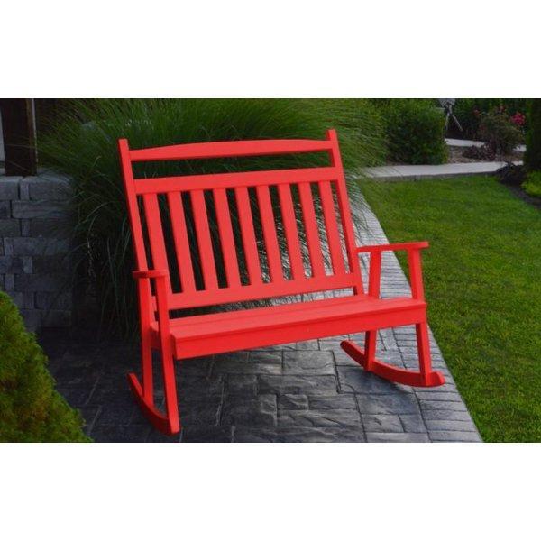 A & L Furniture A & L Furniture Poly Classic Double Rocker Bright Red Rocker 891-Bright Red