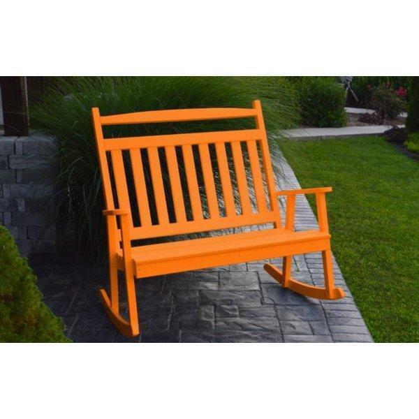 A & L Furniture A & L Furniture Poly Classic Double Rocker Orange Rocker 891-Orange