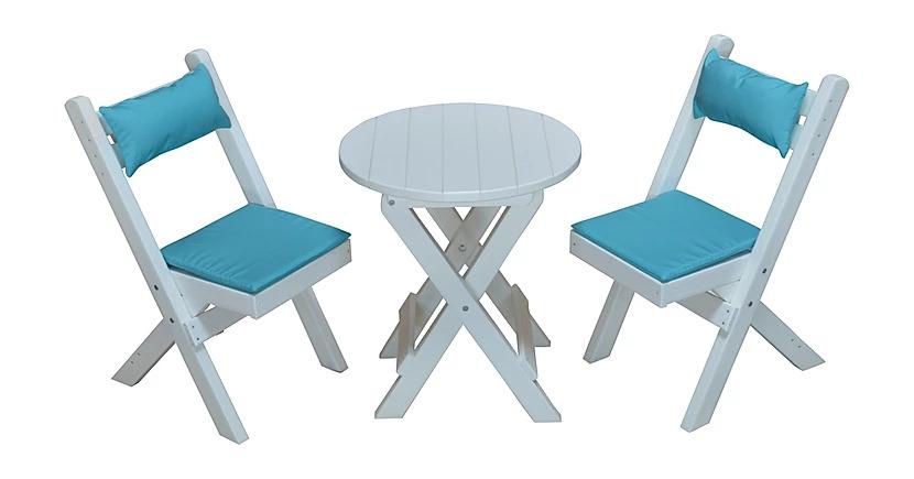 A & L Furniture A & L Furniture Poly Coronado Round Folding Bistro Sets Bistro Set