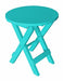 A & L Furniture A & L Furniture Poly Coronado Round Folding Bistro Table Aruba Blue Bistro Table 4010-ArubaBlue