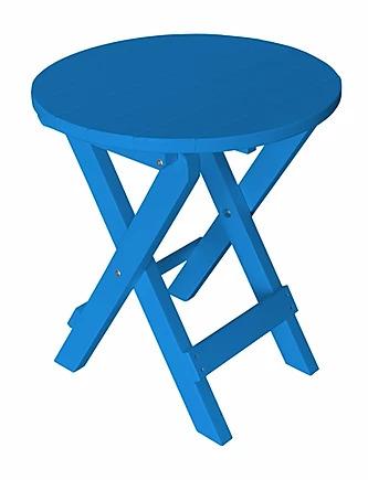 A & L Furniture A & L Furniture Poly Coronado Round Folding Bistro Table Blue Bistro Table 4010-Blue
