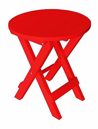 A & L Furniture A & L Furniture Poly Coronado Round Folding Bistro Table Bright Red Bistro Table 4010-BrightRed