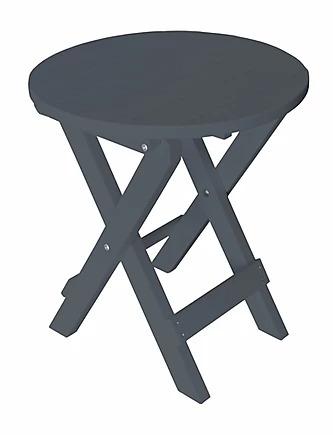 A & L Furniture A & L Furniture Poly Coronado Round Folding Bistro Table Dark Gray Bistro Table 4010-DarkGray