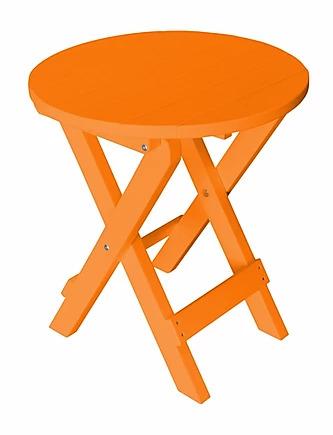 A & L Furniture A & L Furniture Poly Coronado Round Folding Bistro Table Orange Bistro Table 4010-Orange
