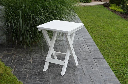 A & L Furniture A & L Furniture Poly Coronado Square Folding Bistro Table White Bistro Table 4011-White