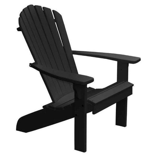 A & L Furniture A & L Furniture Poly Fanback Adirondack Chair Black Chair 880-Black
