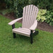A & L Furniture A & L Furniture Poly Fanback Adirondack Chair w/Black Frame Weathered Wood Chair 880B-Weathered Wood