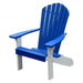 A & L Furniture A & L Furniture Poly Fanback Adirondack Chair w/ White Frame Blue Chair 880W-Blue