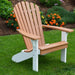 A & L Furniture A & L Furniture Poly Fanback Adirondack Chair w/ White Frame Cedar Chair 880W-Cedar
