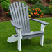 A & L Furniture A & L Furniture Poly Fanback Adirondack Chair w/ White Frame Dark Gray Chair 880W-Dark Gray