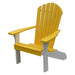 A & L Furniture A & L Furniture Poly Fanback Adirondack Chair w/ White Frame Lemon Yellow Chair 880W-Lemon Yellow