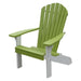 A & L Furniture A & L Furniture Poly Fanback Adirondack Chair w/ White Frame Tropical Lime Chair 880W-Tropical Lime