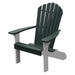 A & L Furniture A & L Furniture Poly Fanback Adirondack Chair w/ White Frame Turf Green Chair 880W-Turf Green
