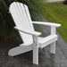A & L Furniture A & L Furniture Poly Fanback Adirondack Chair w/ White Frame White Chair 880W-White