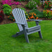 A & L Furniture A & L Furniture Poly Folding Adirondack Chair w/2 Cupholders Dark Gray Chair 881E-Dark Gray
