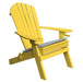 A & L Furniture A & L Furniture Poly Folding Adirondack Chair w/2 Cupholders Lemon Yellow Chair 881E-Lemon Yellow