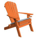A & L Furniture A & L Furniture Poly Folding Adirondack Chair w/2 Cupholders Orange Chair 881E-Orange