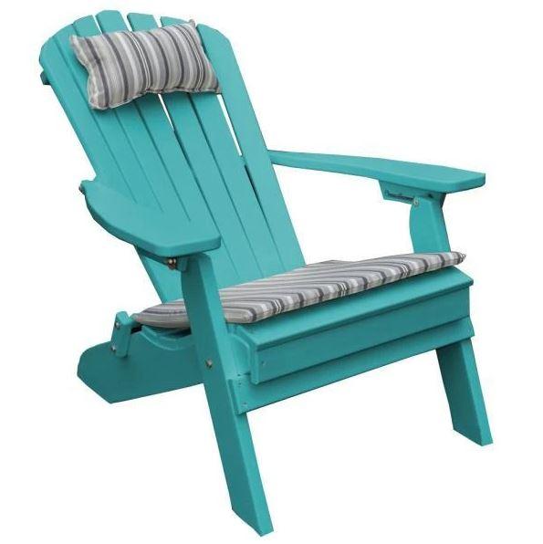 A & L Furniture A & L Furniture Poly Folding/Reclining Adirondack Chair Aruba Blue Chair 881-Aruba Blue
