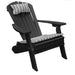 A & L Furniture A & L Furniture Poly Folding/Reclining Adirondack Chair Black Chair 881-Black