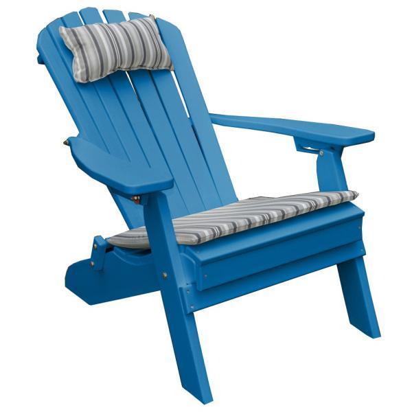 A & L Furniture A & L Furniture Poly Folding/Reclining Adirondack Chair Blue Chair 881-Blue