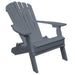 A & L Furniture A & L Furniture Poly Folding/Reclining Adirondack Chair Dark Gray Chair 881-Dark Gray