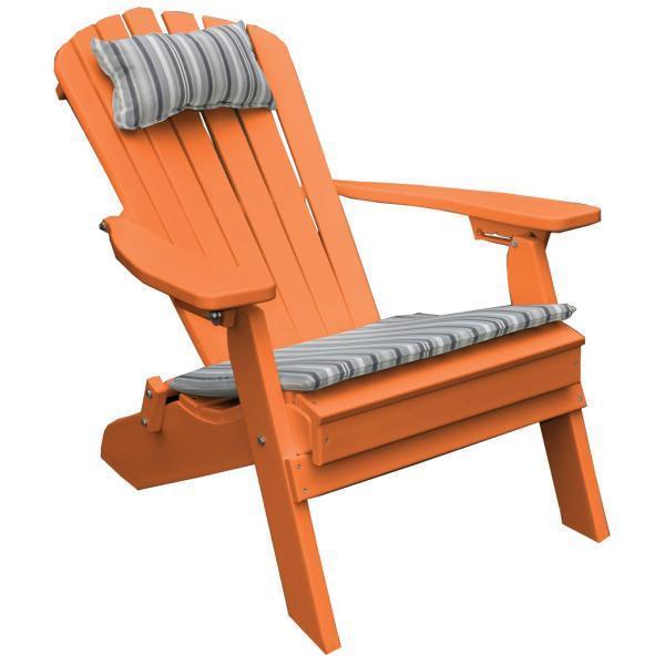 A & L Furniture A & L Furniture Poly Folding/Reclining Adirondack Chair Orange Chair 881-Orange