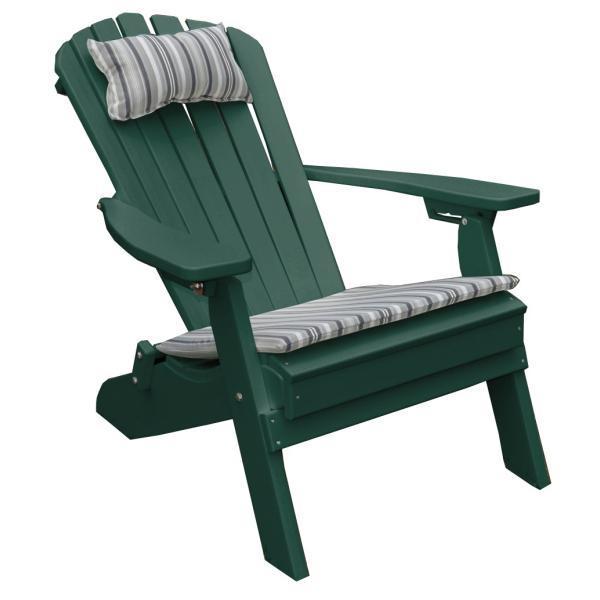 A & L Furniture A & L Furniture Poly Folding/Reclining Adirondack Chair Turf Green Chair 881-Turf Green