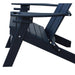A & L Furniture A & L Furniture Poly Hampton Folding Adirondack Chair w/2 Cupholders Black Chair 904-Black
