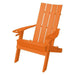 A & L Furniture A & L Furniture Poly Hampton Folding Adirondack Chair w/2 Cupholders Orange Chair 904-Orange
